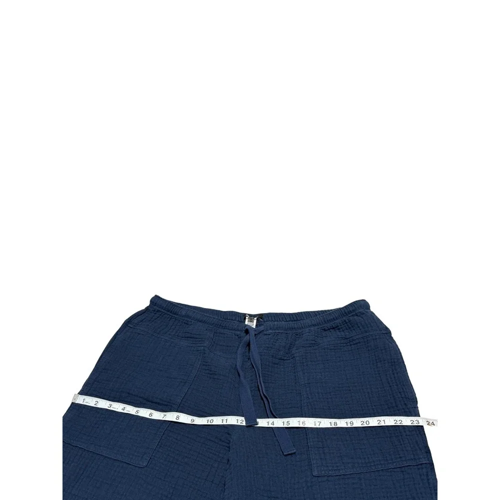Madewell Lightspun Pull-On Mid-Rise Jogger Pants XL Navy Cotton Gauze  Lounge - Picture 5 of 12